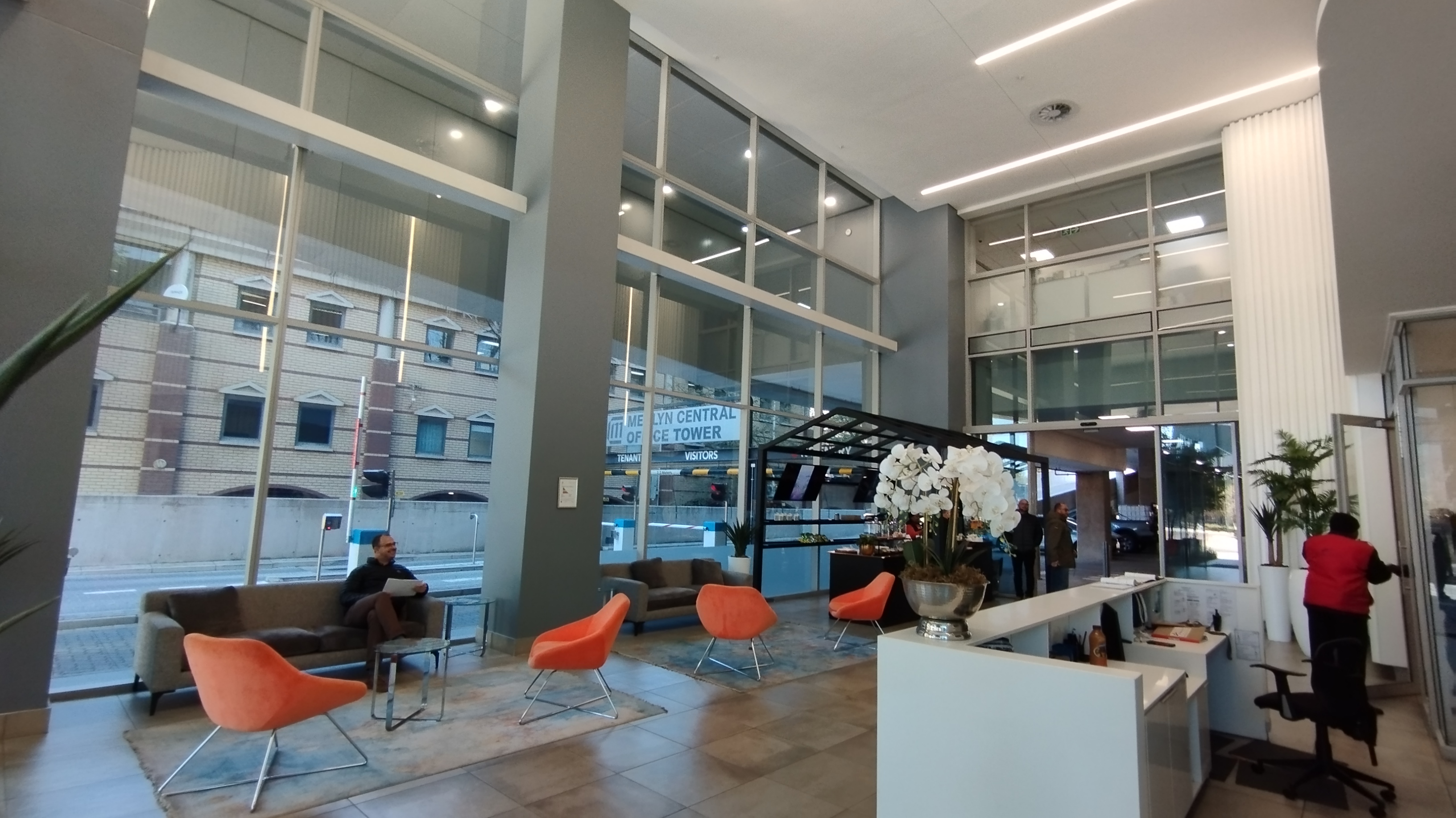 Contemporary commercial lobby interior